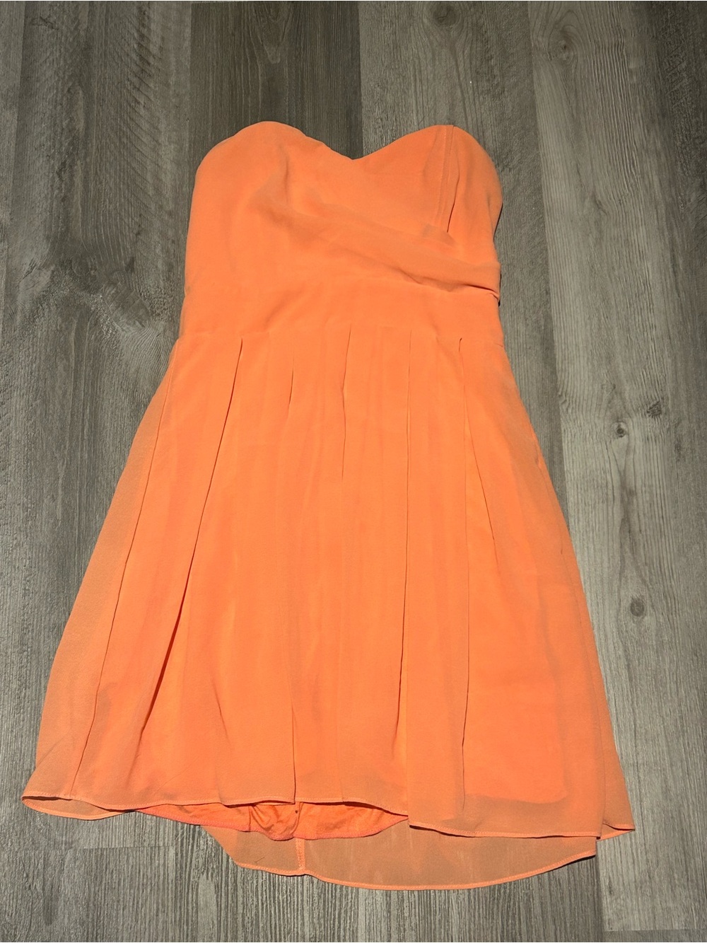 TFNC London Orange Strapless Dress Mini Dress Pockets